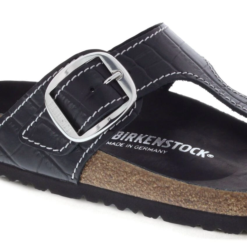 Birkenstock Gizeh Big Buckle Natural Leather Patent Black - Image 7
