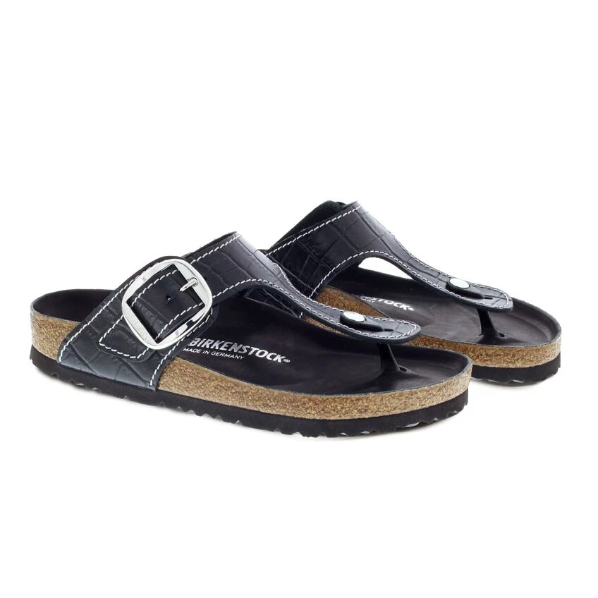 Birkenstock Gizeh Big Buckle Natural Leather Patent Black - Image 5