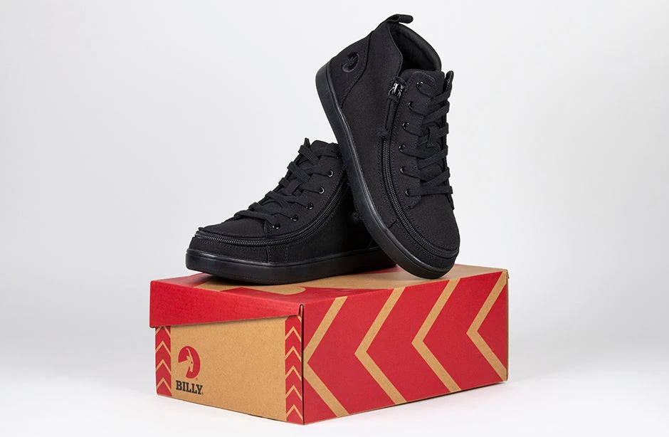 FINAL SALE - Women's Black To The Floor BILLY Sneaker Lace Mid Tops - Image 8