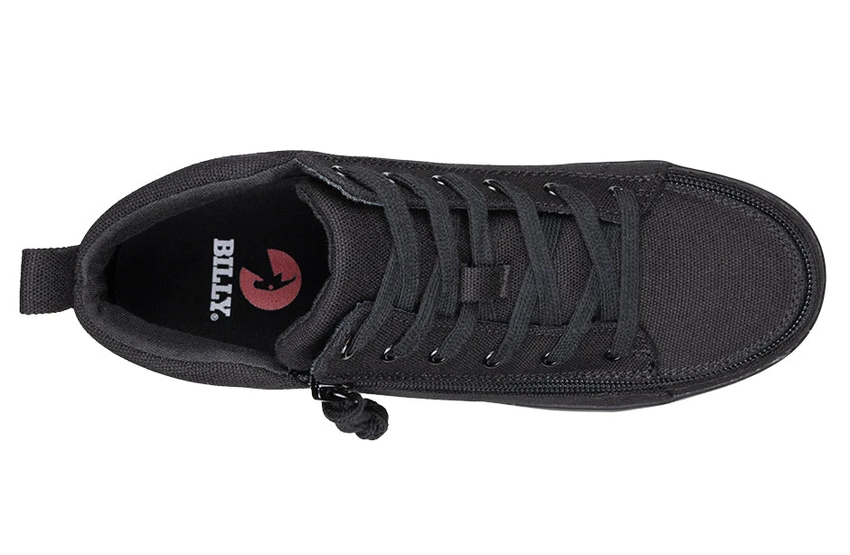 FINAL SALE - Women's Black To The Floor BILLY Sneaker Lace Mid Tops - Image 3