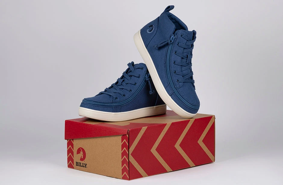 FINAL SALE - Women's Beach Blue BILLY Sneaker Lace Mid Tops - Image 8
