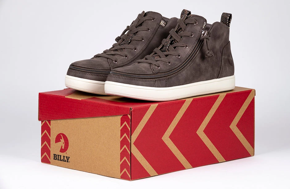 FINAL SALE - Women's Espresso BILLY Sneaker Lace Mid Tops - Image 7