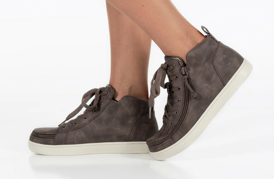 FINAL SALE - Women's Espresso BILLY Sneaker Lace Mid Tops - Image 10