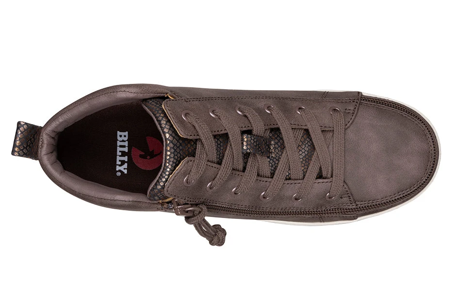 FINAL SALE - Women's Espresso BILLY Sneaker Lace Mid Tops - Image 4