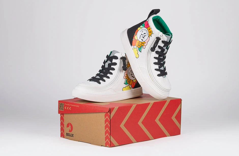 UNI Love White Multi BILLY Classic Lace High Tops - Image 9