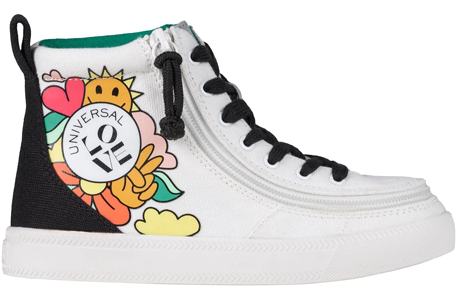 UNI Love White Multi BILLY Classic Lace High Tops - Image 2